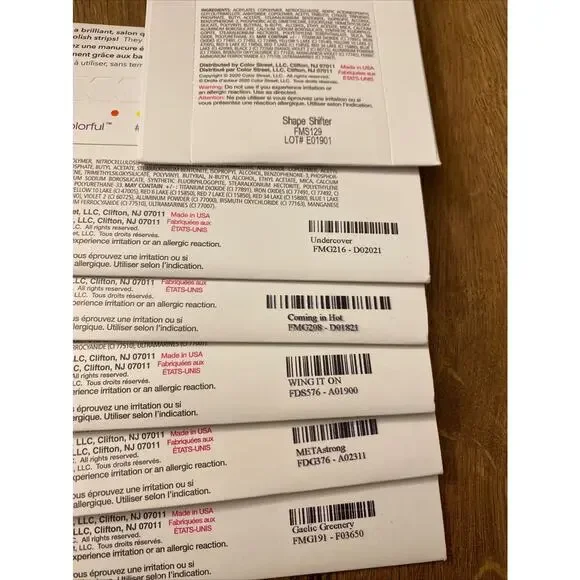 Color Street Lot Of 6 Sets Glitter Design Solid Nail Polish Strips and 3 Twosies - Picture 4 of 4